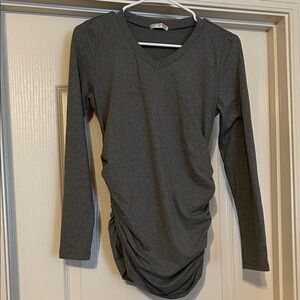 Gray maternity top
